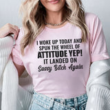 I Woke Up Today and Spun the Wheel of Attitude Yep! It Landed on Sassy Bitch Again T-Shirt