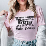 Yesterday Is History, Tomorrow Is a Mystery And Today Is a Frickin’ Shitshow T-Shirt