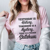 Yesterday Is History, Tomorrow Is a Mystery, Today Is a Frickin’ Sh*tshow T-Shirt