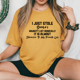 I Just Stole Santa’s Naughty List Ironically, It Is Almost Identical to My Friends List T-Shirt